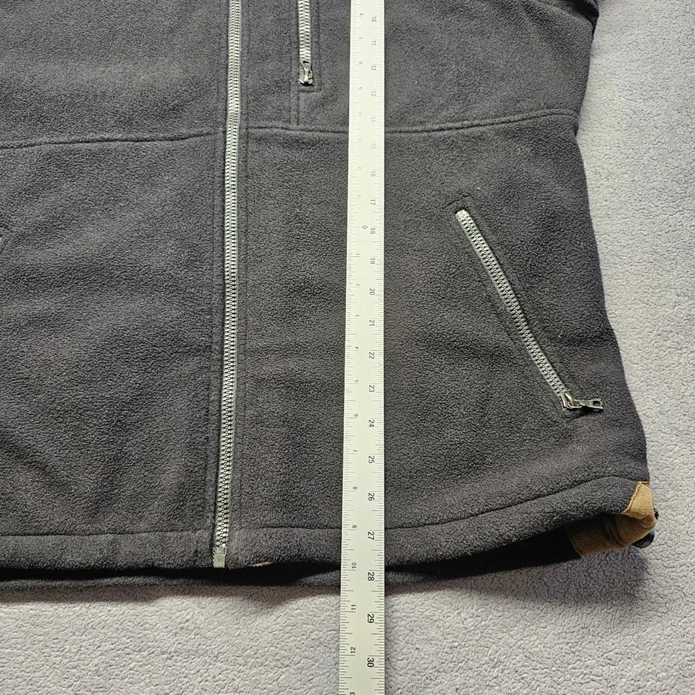 Kuhl Alpenwurxs Fleece Jacket Mens L Black Brown Full Zip Sherpa Collar Outdoor